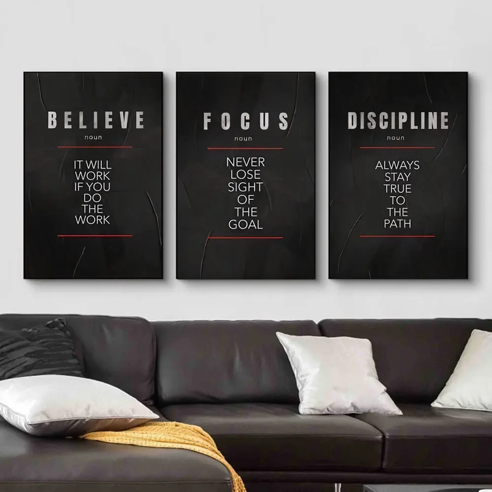 Home Office Room Inspiration - Poster con la definizione di disciplina