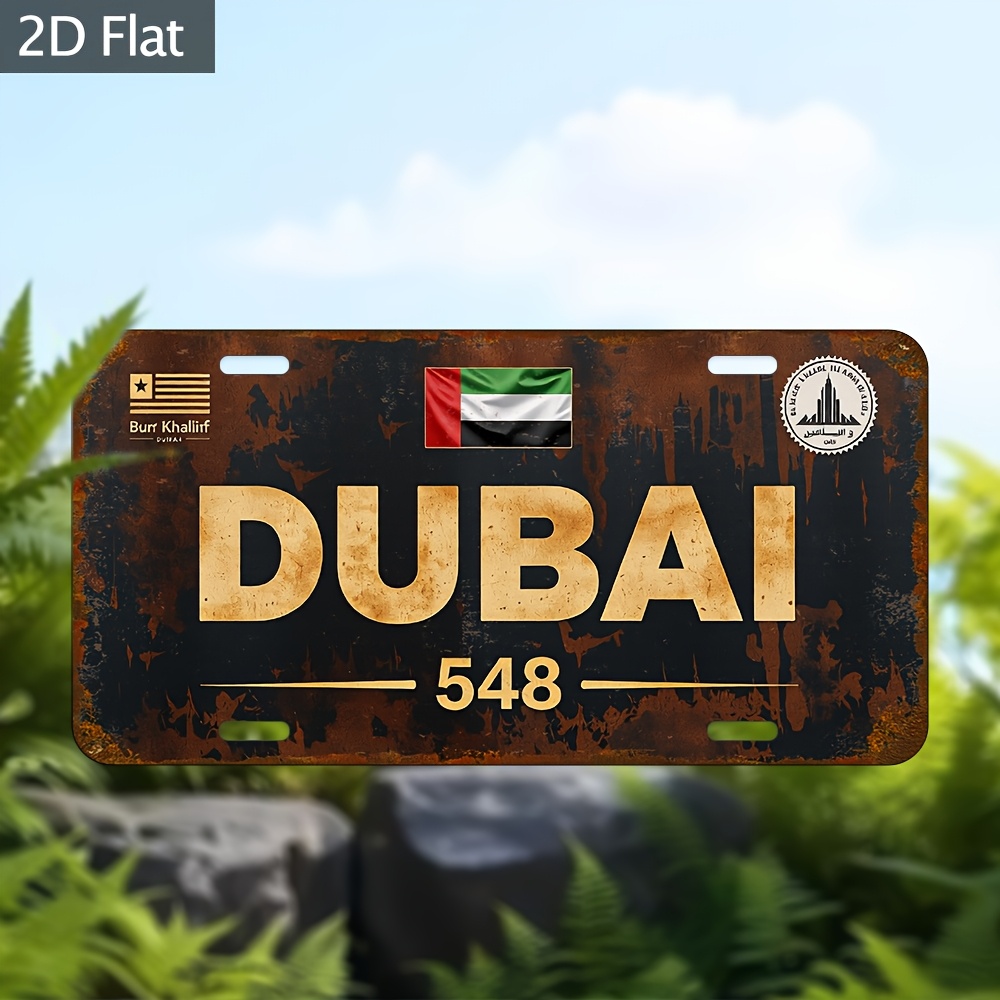 Home Office Dubai - Targa industriale Dubai da parete -