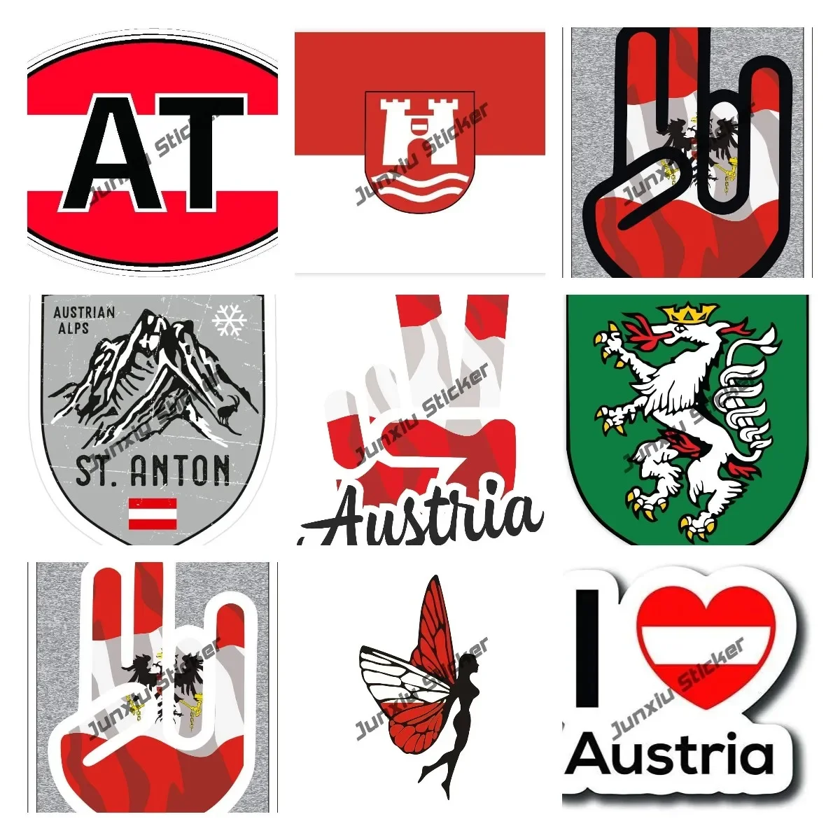 Home Office Logo - Creativo bandiera dell'Austria decalcomania per auto