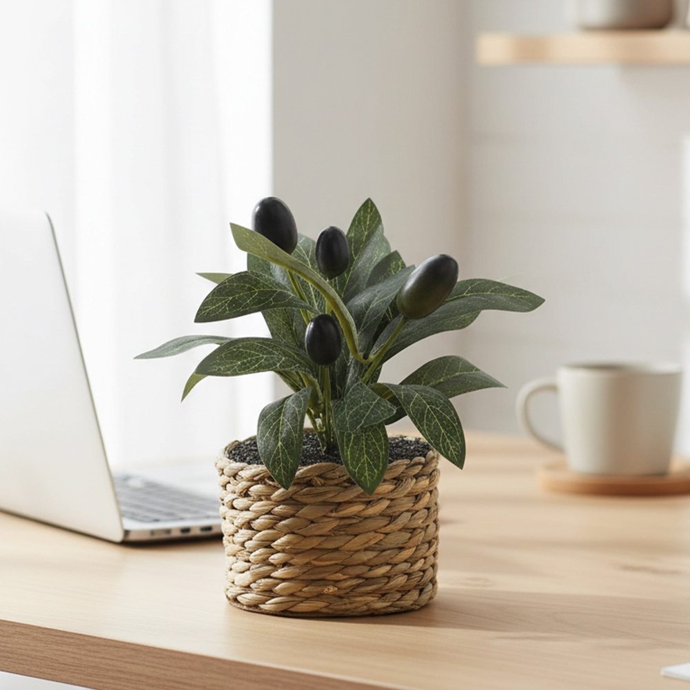 Home Office Layout - Piante Artificiali, Albero di Ulivo in