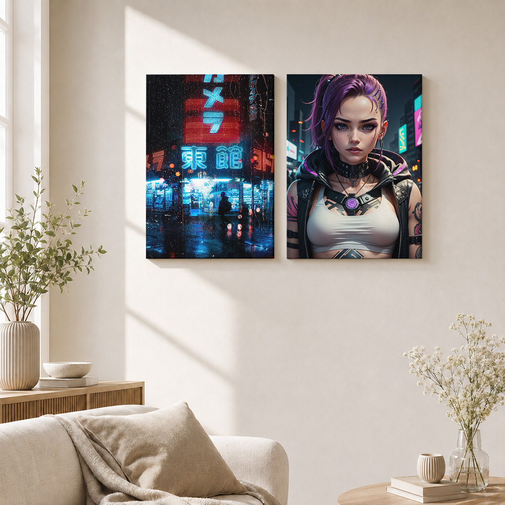 Stampa su Tela Cyberpunk, Post - Home Office Or recensione e prezzo